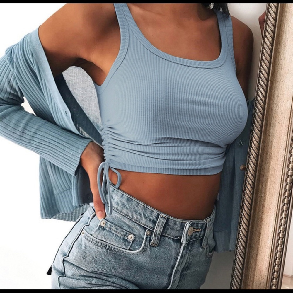 Light Blue Crop Top!